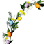 Homespun Easter Floral Egg Garland, 72"
