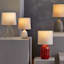 Silver Metal Wire Small Table Lamp with Shade, 17"