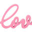 Tiny Dreamers Pink Love Sign, 12"