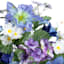 21-Head Iris & Hydrangea Mix Bush, 25"
