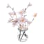 Pink Blossom Arrangement in Glass Vase, 10"