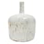 Honeybloom Emily White & Brown Ceramic Vase, 6"