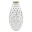 Providence White Cutout Ceramic Vase, 11.8"