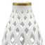 Providence White Cutout Ceramic Vase, 11.8"