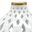 White Cutout Ceramic Vase, 9"