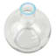 Willow Crossley Blue Rim Clear Bud Vase, 3"