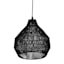 Found & Fable Black Rope Plug-In Pendant Light, 16"