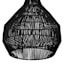 Found & Fable Black Rope Plug-In Pendant Light, 16"