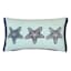 Ty Pennington Blue Star Fish Trio Embroidered Throw Pillow, 14x24