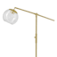 Glass & Brass Task Floor Lamp with Seeded Glass Shade, 59"