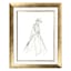 Providence Glass Framed Lady Sketch Print Wall Art, 25x31