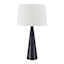 Matte Black Metal Cone Medium Table Lamp with Shade, 25"