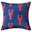 Providence Lobster Striped Square Outdoor Throw Pillow, 16"