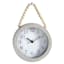 Honeybloom Grey Beaded Round Wall Clock, 7x11