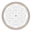 Honeybloom White Faux Wood Medallion Wall Decor, 17"