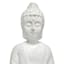 Found & Fable White Ceramic Buddha Candle Holder, 6.5"