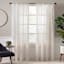 Natural Pinstriped Sheer Curtain Panel, 84"