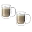 Set of 2 Barista Double Wall Coffee Mugs, 12oz