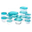 30-Piece Plastic Food Storage Container Set, Aqua