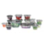 30-Piece Plastic Food Storage Container Set, Grey