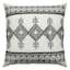 White & Black Embroidery Throw Pillow, 18"