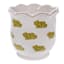 Honeybloom Indoor Scalloped Edge Frog Ceramic Pot, Medium