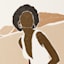 Lady In Desert Canvas Wall Art, 12x16