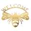 Honeybloom Welcome Bee Metal Wall Sign, 10x12