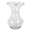 Willow Crossley Clear Glass Ruffle Edge Vase, 8.5"