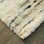 (C99) Sedona Ivory Abstract Design Shag Area Rug, 5x7