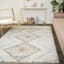 (C121) Found & Fable Sedona Multicolor Diamond Design Shag Area Rug, 8x10