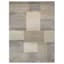 (A444) Siroc Neutral Blocks Area Rug, 5x7