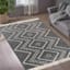 (B711) Honeybloom Grey Area Rug, 7x10