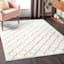 (B746) Elenor Ivory Geometric Area Rug, 8x10