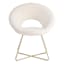 Felicity Faux Fur Accent Chair Cream