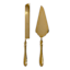 Gold Wedding Cake Server & Knife Set