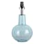 Laila Ali Light Blue Glass Round Accent Lamp Base, 16"