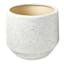 Laila Ali White Speckled Modern Tapered Ceramic Outdoor Planter, Medium