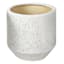 Laila Ali White Speckled Modern Tapered Ceramic Outdoor Planter, Medium