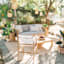 Park City Blonde Acacia Wood Patio Sofa