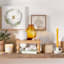 Honeybloom Amber Glass Vase, 7.5"