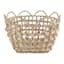 Grace Mitchell Braided Water Hyacinth Basket with Scalloped Edge, Large
