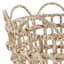 Grace Mitchell Braided Water Hyacinth Basket with Scalloped Edge, Large