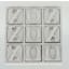White Wooden Tic-Tac-Toe Decor, 9"