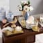 Tracey Boyd White Ceramic Flower Candle Holder, 5"