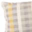 Honeybloom Neutral & Yellow Plaid Woven Throw Pillow with Fringe, 14x24