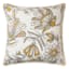 Honeybloom Yellow Neutral Floral Embroidered Throw Pillow, 20"