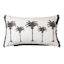 Providence White & Black Palm Tree Embroidered Oblong Throw Pillow, 14x24