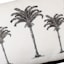 Providence White & Black Palm Tree Embroidered Oblong Throw Pillow, 14x24
