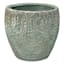 Green Metallic Rim Outdoor Planter, Large